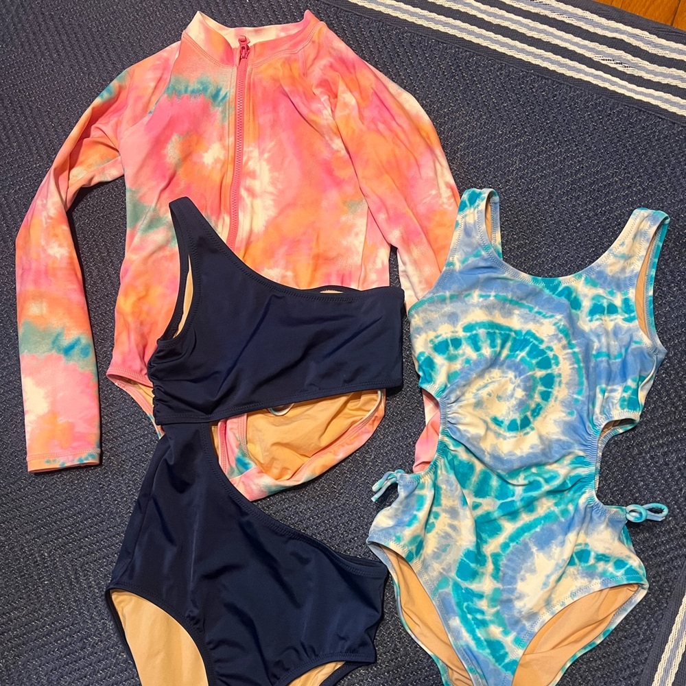 Girls crewcuts bathing suits size 8